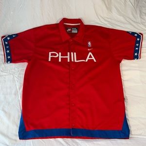 Nike NBA Philadelphia 76ers Mens XXL Button Up Warmup